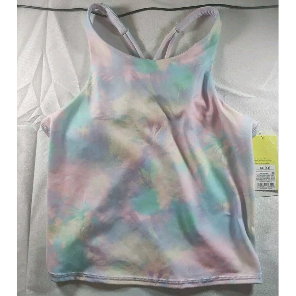 All In Motion Girls' Cropped Tank Top Purple Size XL